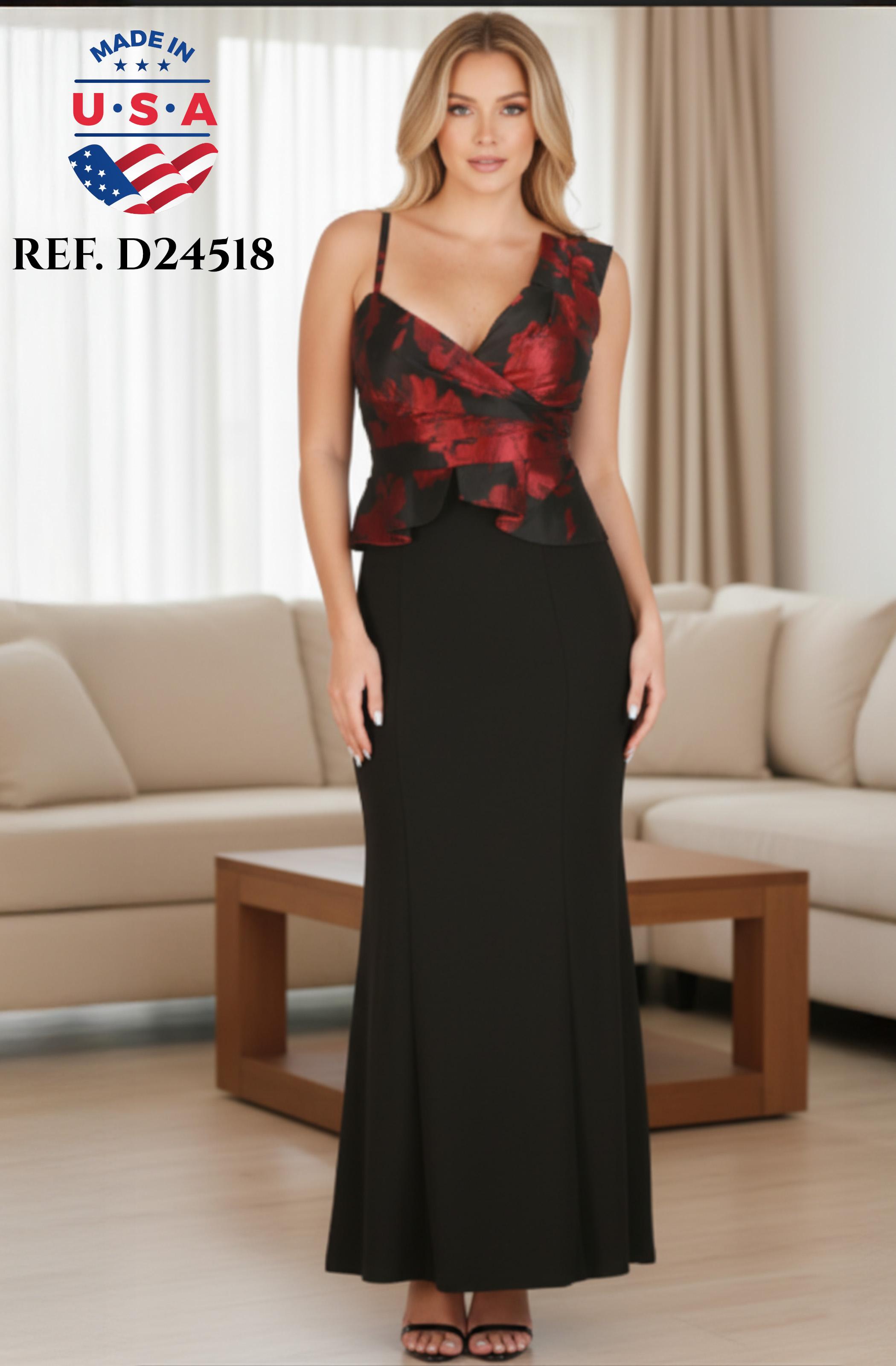 Vestido Americano Largo de Moda, Diseño Exclusivo y Original